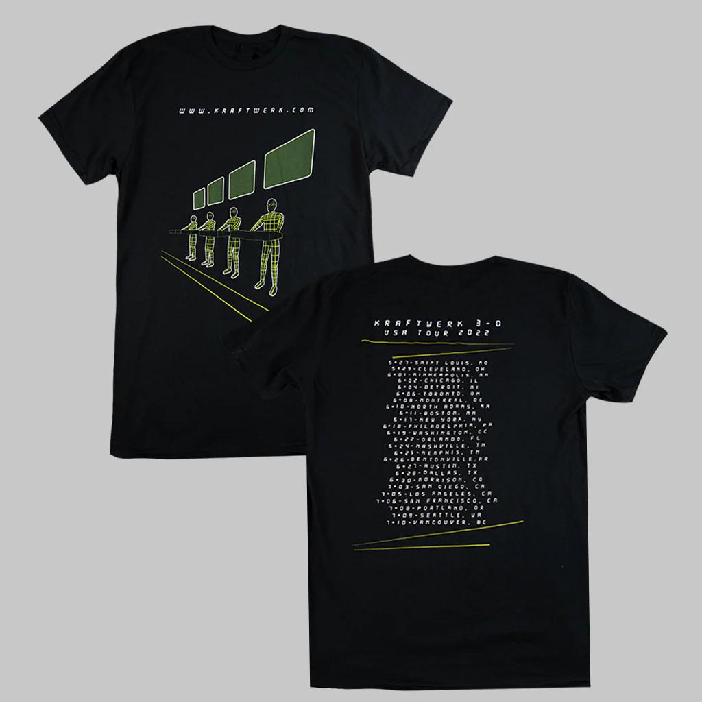 VTG Kraftwerk Band 3-D USA Tour Heavy Cotton Black T Shirt S-5XL BT955 L