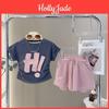 Tshirt Fashion Short Girls Summer Shorts Casual Suit