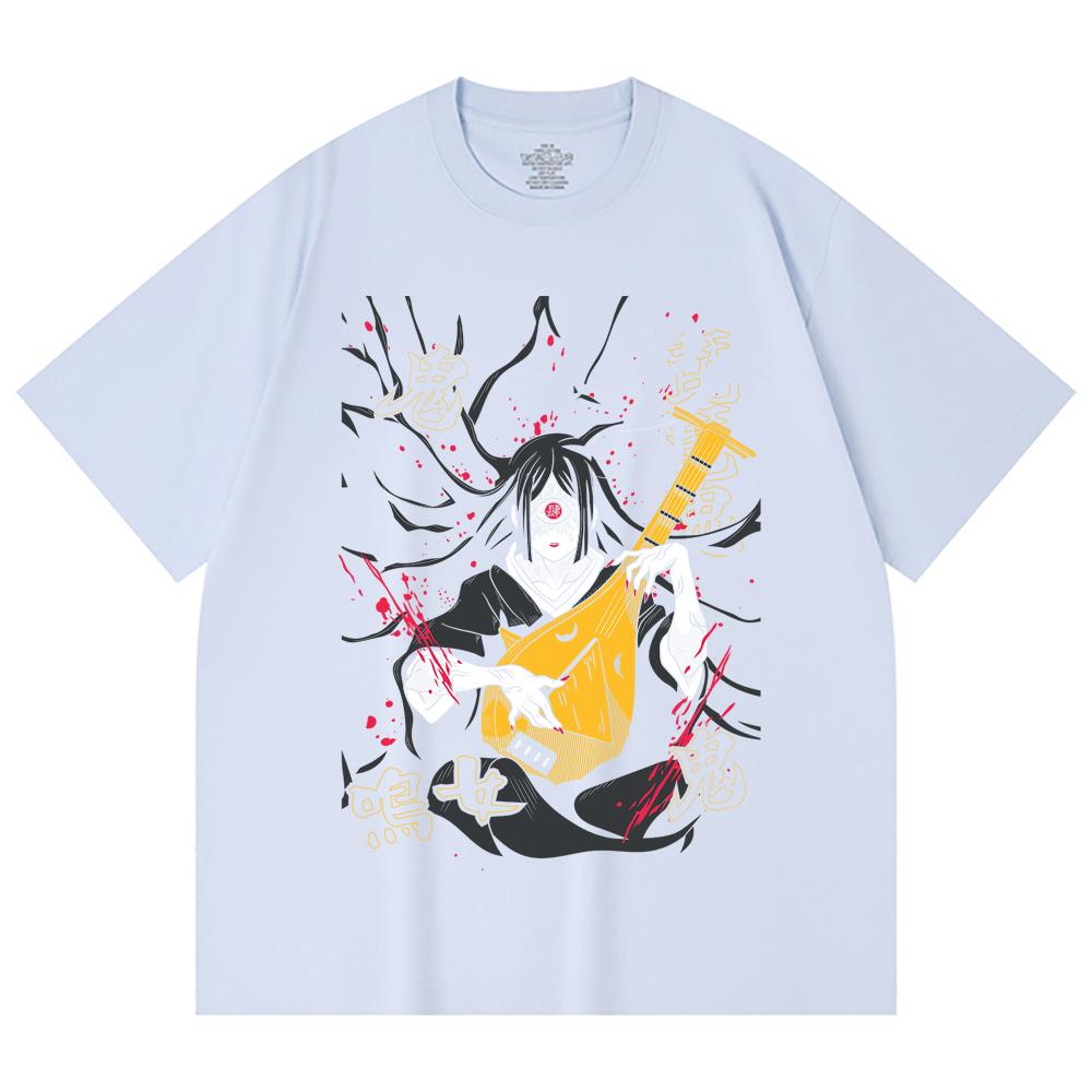 230 Gsm 100% Cotton Demon Slayer V54 Nakime Print Unisex Heavy Cotton T Shirt