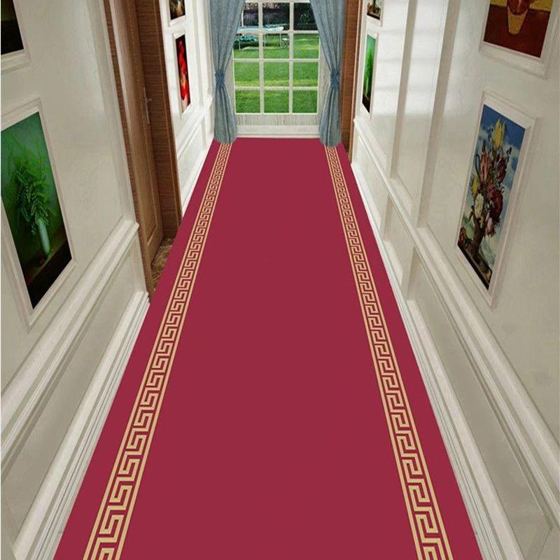 Retro Luksus Grå Langt Teppe Hjemmedekorasjon Hotellkorridor Inngangsdørmatte Trappematte Tilpassbart Sklisikkert Teppe