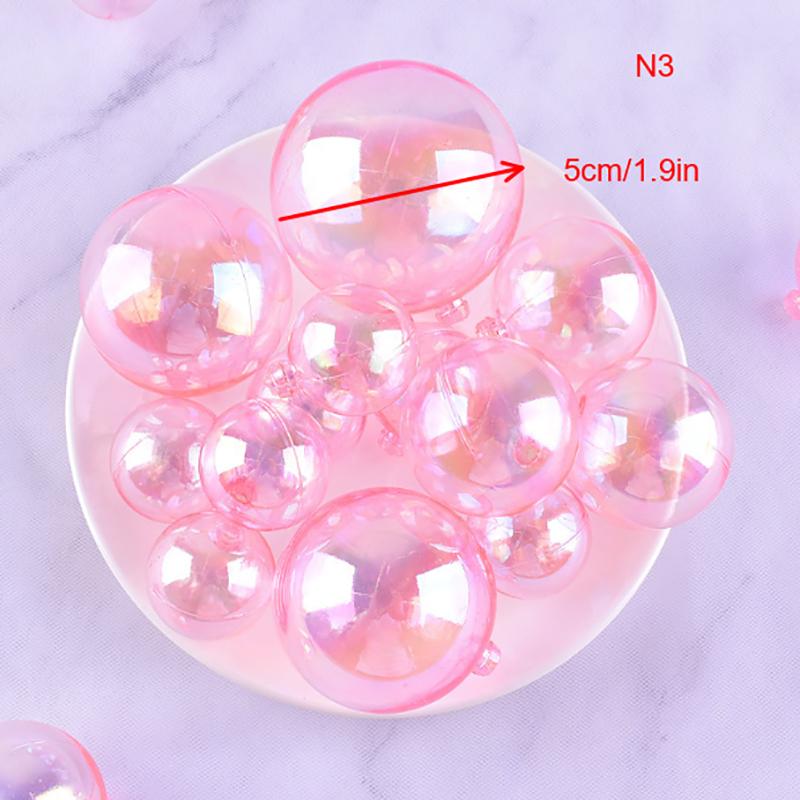 Colorful Spherical Cake Top Transparent Balloon Cupcake Diy Decoration Birthday Party Wedding Anniversary Decoration