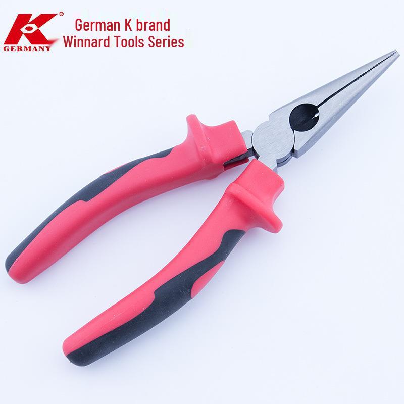 Germany K Brand 6-Inch Industrial Needle-Nose Pliers with Anti-Slip Handle Multifunctional Needle-Nose Pliers 082502-160
