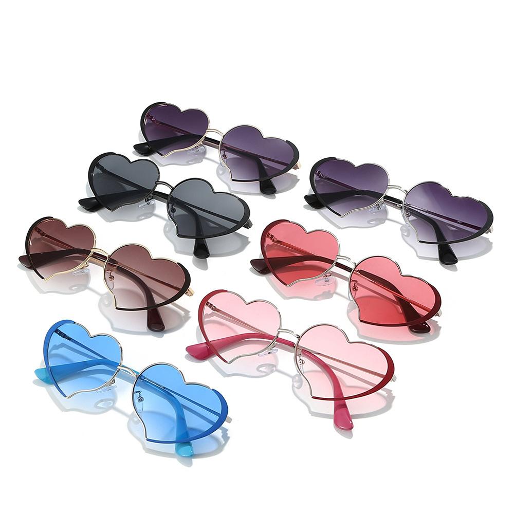 Metal Frame Sunglasses, Heart-shaped Sunglasses, Quirky Sunglasses, Street Style, Trendy Sunglasses
