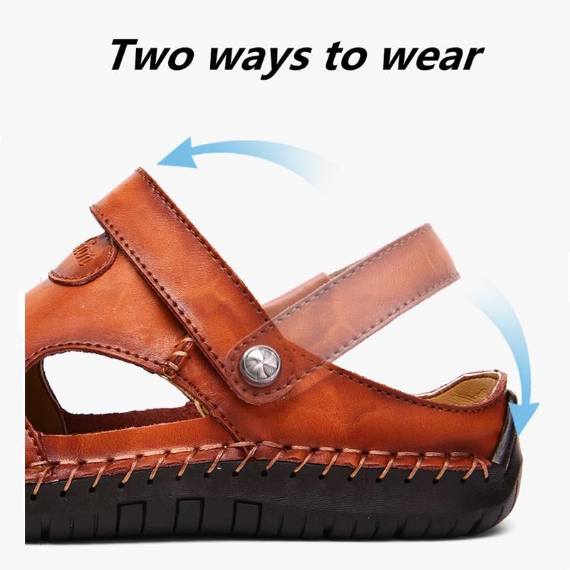 Summer Men Sandals Leather Classic Breathale Roman Sandals Slipper Outdoor  Sneaker Beach Rubber Flip Flops Water Trekking Sandal купить недорого —  выгодные цены, бесплатная доставка, реальные отзывы с фото — Joom