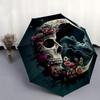 1pc Moonlit Skull Automatic Open/CloseUmbrella,Compact Umbrella for Men & Women Day Gift.N062