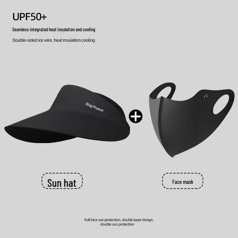 Women's Seamless Foldable Anti-UV Topless Sun Hat for Summer Sports