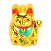 4in Feng Shui Fortune Cat Golden Car Dashboard Cat Ornament  Car Interior Ornament