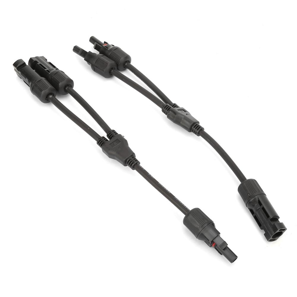 1 Pair Parallel Y Branch Connector Waterproof IP67 1000V 30A Solar Panel Adapter FFM+MMF Cable Splitter Solar Array