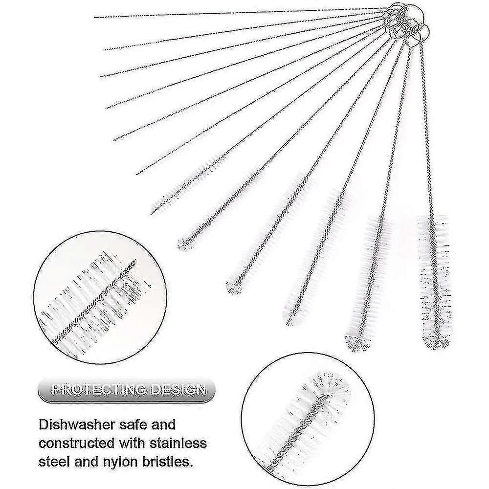 Cleaning Brushes, 12 Piece Set 24 Cm Long Brushes, Bottle Cleaning Brushes - RiRi