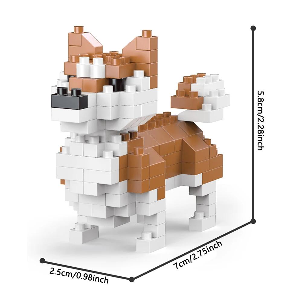 Knew Built Super Mini Dachshund Dog Building Block Toy Kit Corgi Poodle Entry-Level Learning Interactive Playtime Pet Cat Bricks