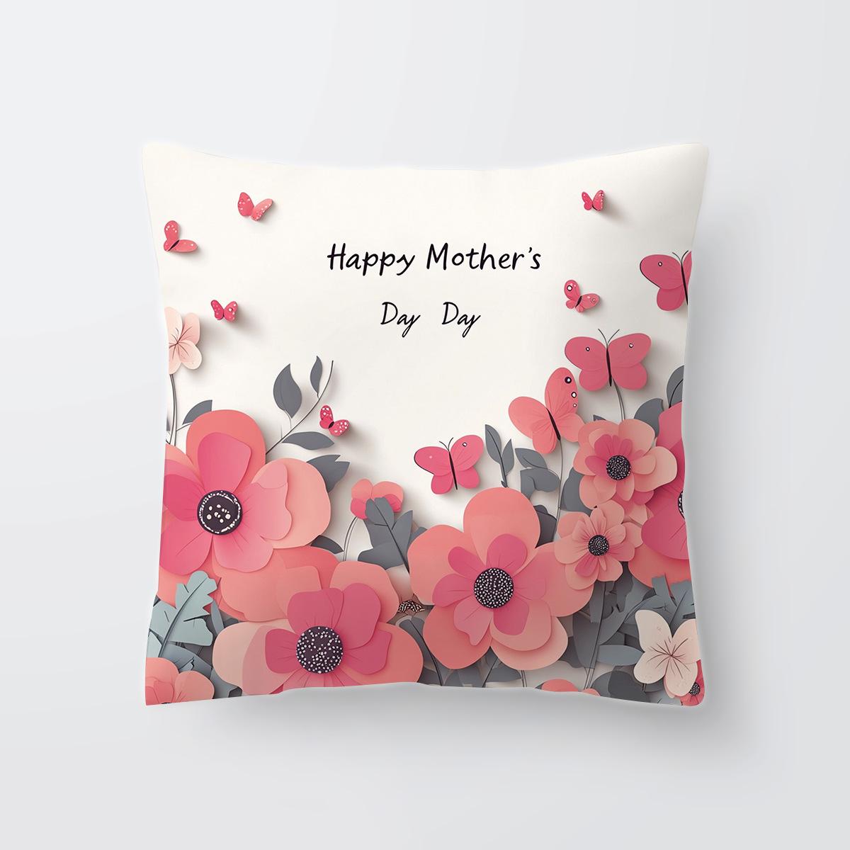 

New Spring and Summer Plant Flower Printed Pillow Covers Linen Printed Home Living Room Sofa Supplies Backrest 45*45cm