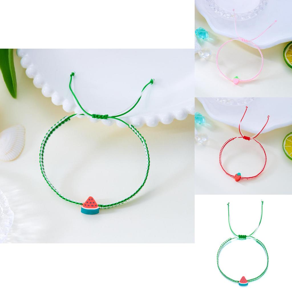 Summer Fruit Bracelet With Handmade Soft Clay For Women And Friendship Gifts