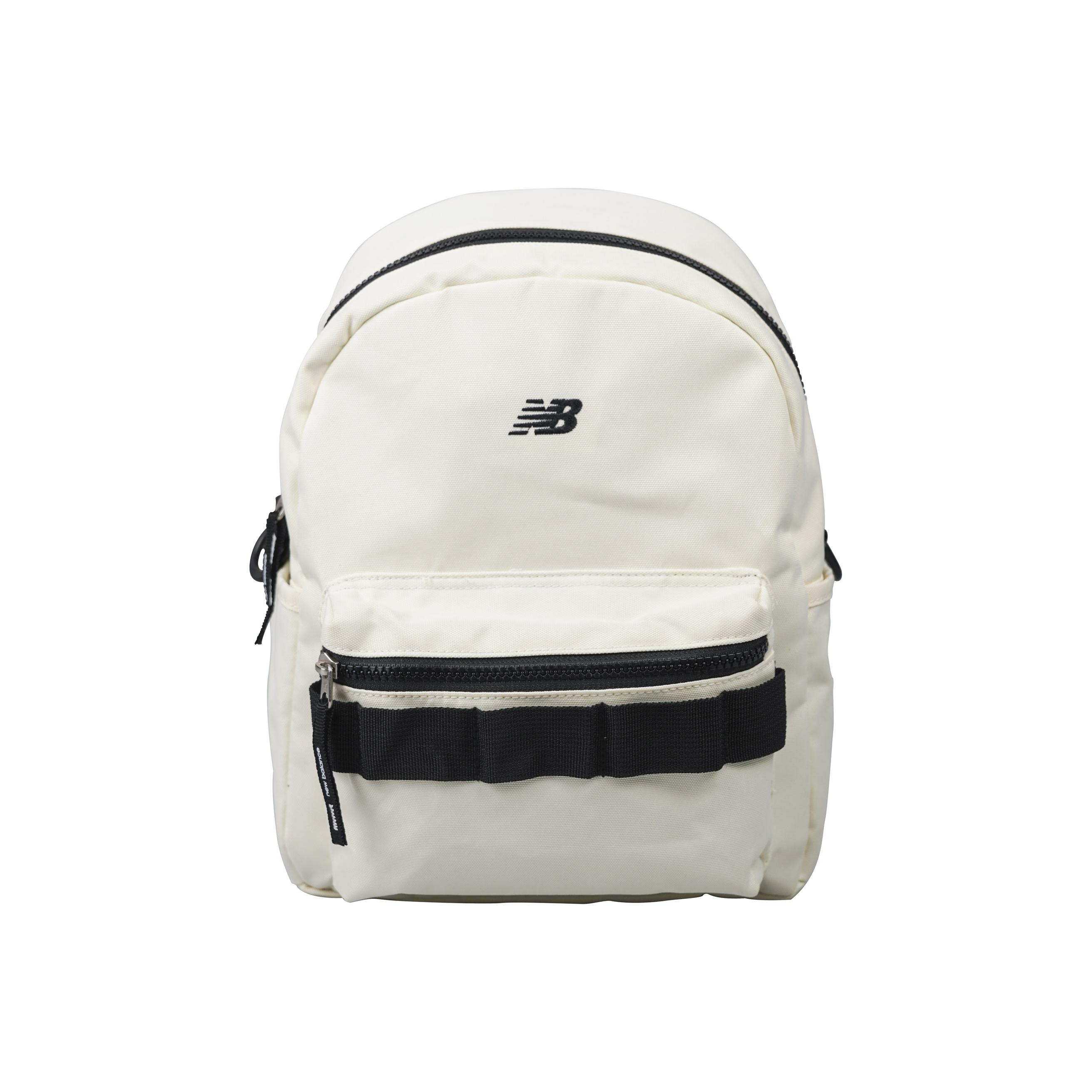 New Balance Zipper Closure Fabric Backpack Women Backpacks White GCA21112-IV White