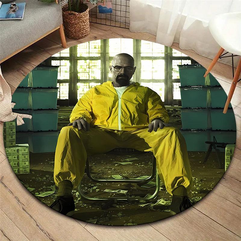 breakingbad Round Area Rug,Carpet Rug for Living Room Bedroom Sofa Playroom Decor,Non-slip Floor Mat
