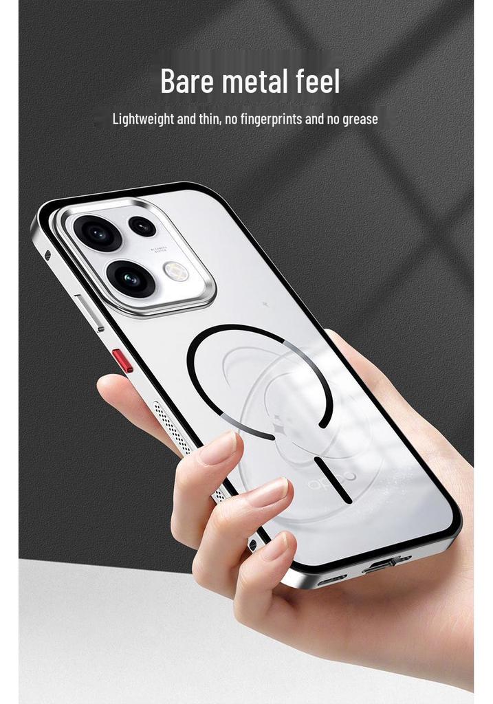 OPPO Reno 16 Overseas Magnetic Ring Case - Frosted, Drop-Proof Design