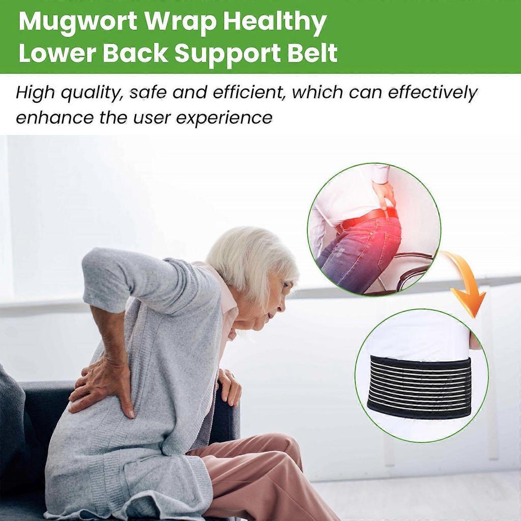 Mugwort Wrap Healthy Lower Back Support Belt, Ease Lower Back Discomfort With An Adjustable Support Strap