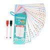 Wipeable Math Multiplication Flashcards: 15 Educational Sheets for Learning.
