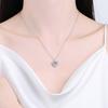 Pt950 Rose Gold Sterling Silver 1 CT Necklace High Clarity D Color VVS1 Heart Moissanite Pendant Necklace High Quality Jewelry
