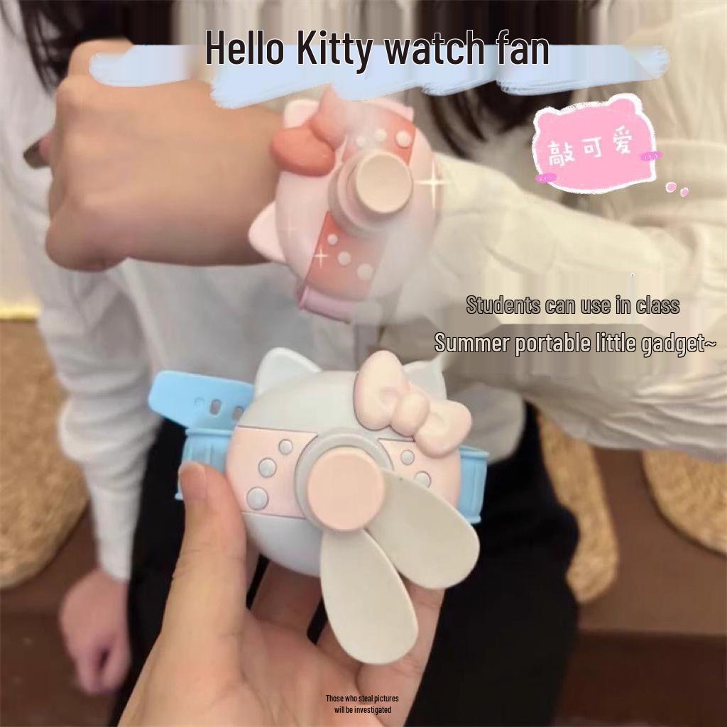 Portable Silent Wristband Fan: USB Rechargeable Mini Watch Fan for Students 27*8cm