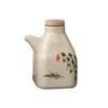 Style Creative with Bamboo Lid Ceramic Cruet Pot Spice Jar Condiment Container Seasoning Box