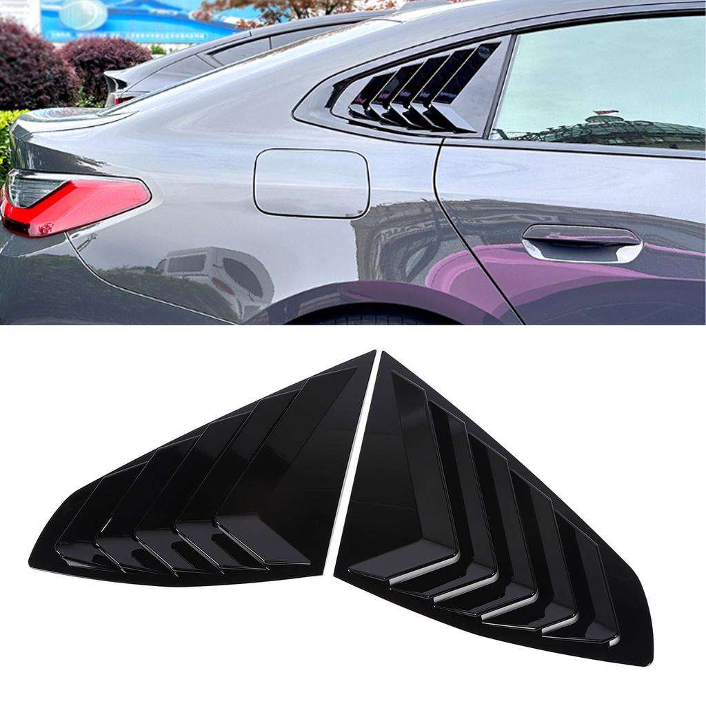 2PCS Rear Side Window Louvers Racing     Vent Scoop Shades Cover Blinds for 4 Series  6 Gran   2020 to 2024