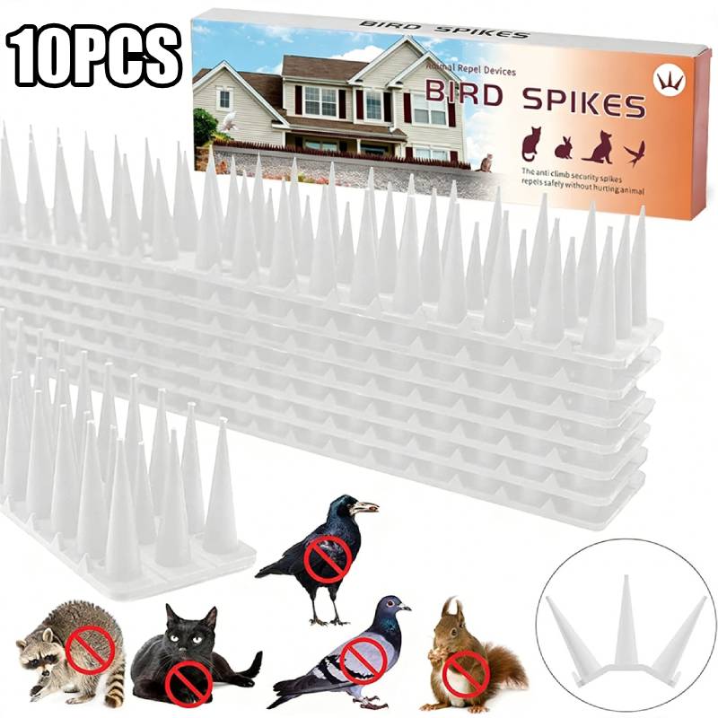 Bird Spikes Pigeon Deterrent Birds Repellent Spikes Outdoor Spikes For Keep Birds Cat Squirrel Raccoon Woodpecker Away Covers