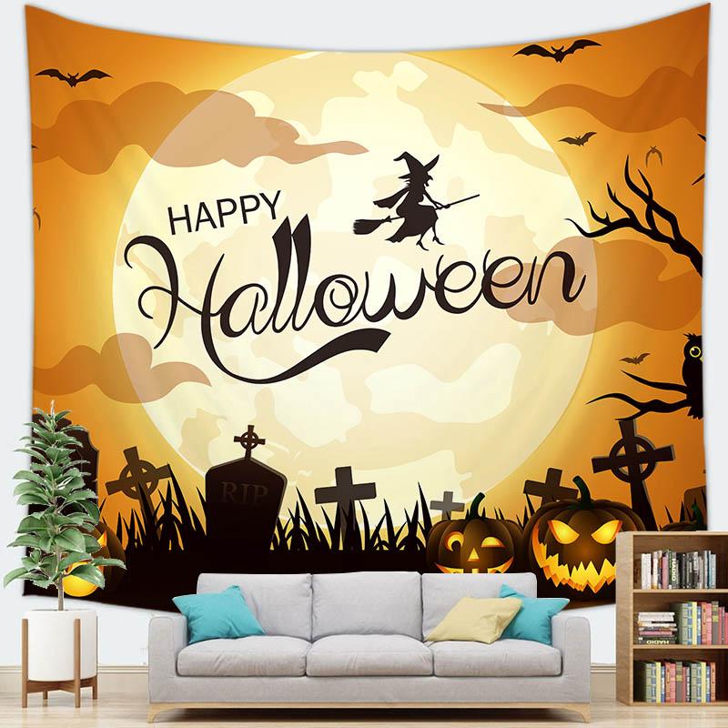 Домашний декор Счастливый Хэллоуин Гобелен Настенный декоративный гобелен с изображением — фото 13