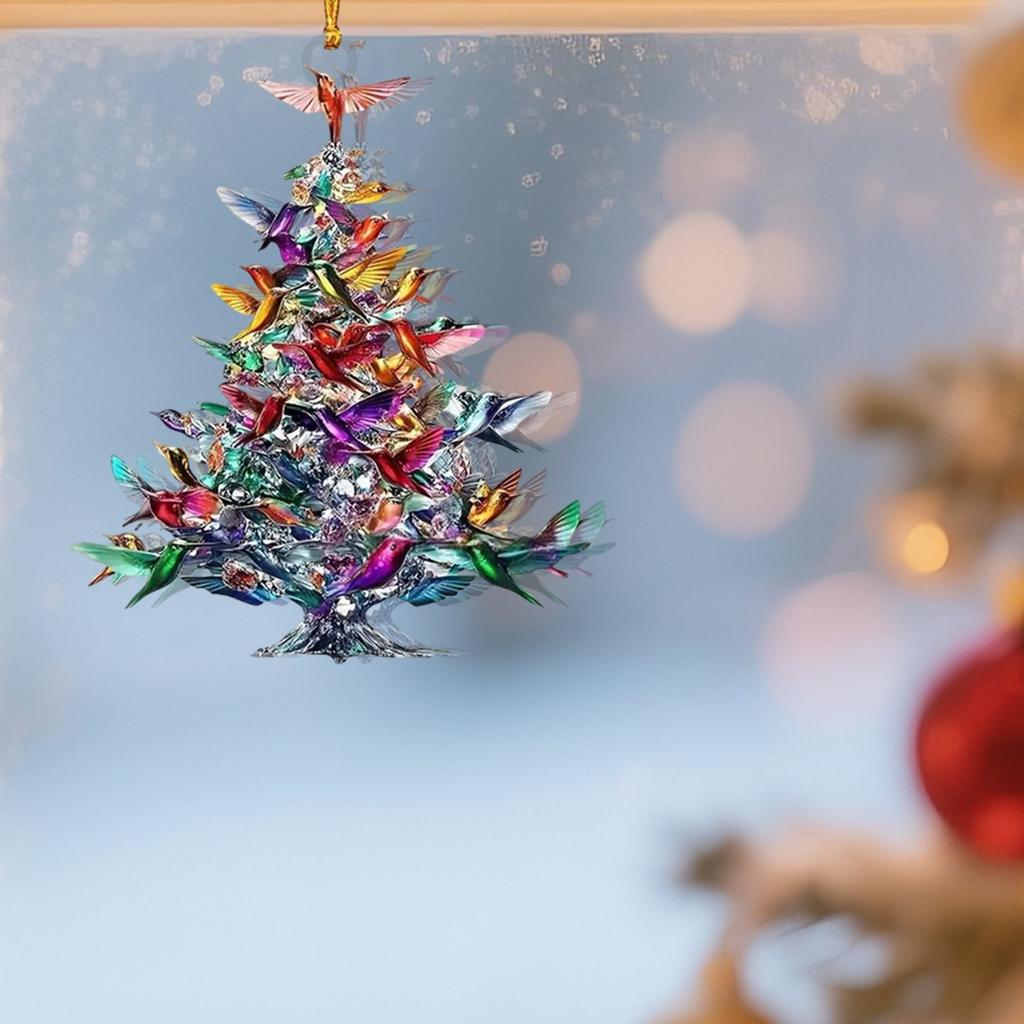 Christmas Ornaments, Christmas Tree Hummingbirds, Exquisite Ornaments, Acrylic Simulation Hummingbird Ornaments