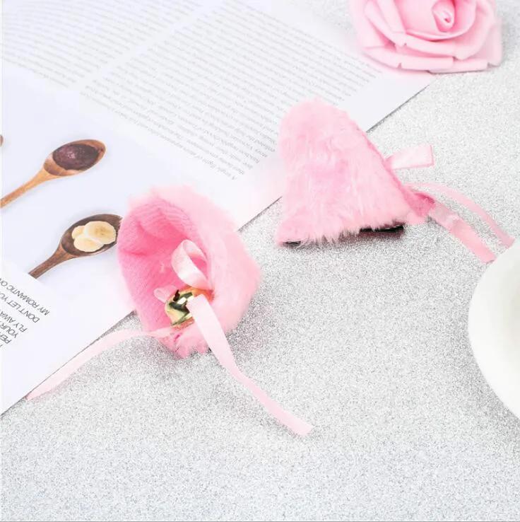 1 Pair Sweet Bell Cat Ears Hair Clip Women for Cosplay Anime Costume Halloween Birthday Party Girl Fashion Hairs Accessories