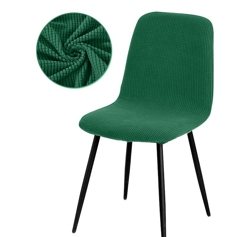 Solid Short Back Chair Cover Polyester Slipcover For Hotel Bar Home Armchair Single Piece