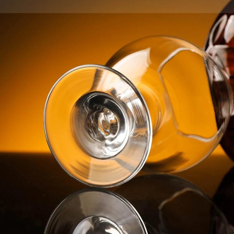 Brandy Glass Short Foot Baijiu Cup Whiskey -thickened Wine Glass Household Water Bottle Transparent Cup Bar Accessories