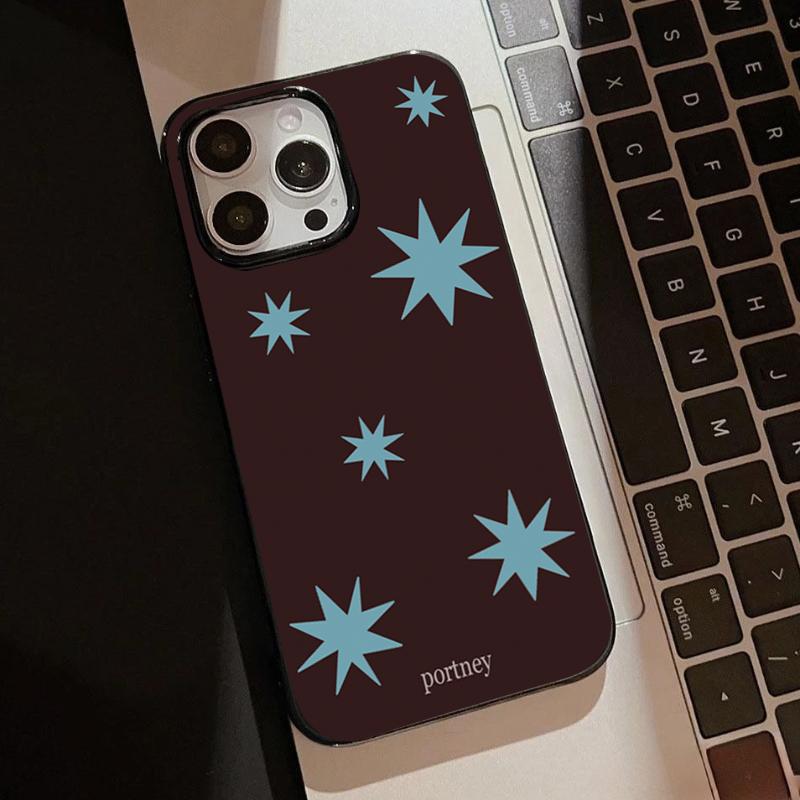

Очаровательный синий чехол со звездами для iPhone 17 16 16e 15 14 13 12 11 Pro Max 17Air X XR XS 7 8 Plus, прозрачный силиконовый, противоударный iPhone 13 Pro