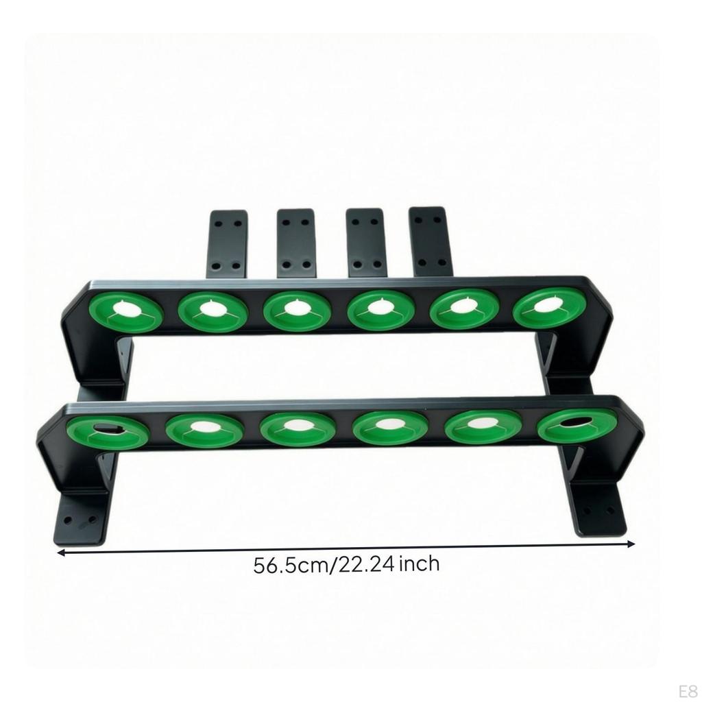 Fishing Rod Rack WallMounted Holder Horizontal for Anglers, Fishermen, Garage, Workshop