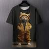 Summer Funny Cat Creative T-Shirts Animal 3D Print Men's O-Neck Short Sleeve T Shirt Plus Size Tees Harajuku Y2k Top Women Clothing