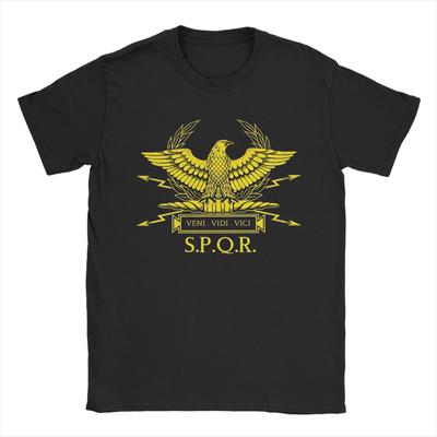 Roman Empire Gold Roman Imperial Eagle T Shirt Summer Pure Cotton TShirts For Men Harajuku Casual Tshirt Short Sleeve Clothes