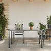 VidaXL Garden Table Black 150 X 90 X 74 Cm Aluminium and Glass