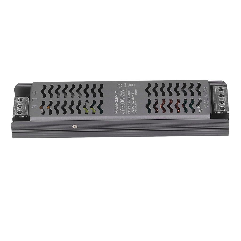 LED-Treiber 200W AC 175?260 V bis 24 V DC Niederspannungs-LED-Treiber-Netzteil mit Kühlkörper
