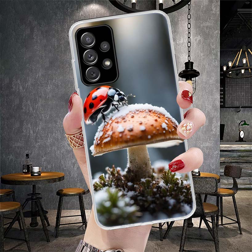 Insect Seven-Star ladybug Phone Case For Samsung Galaxy A13 A14 A15 A16 A17 A53 A54 A55 A56 A57 A33 A34 A35 A36 A37 A23 A24 A25