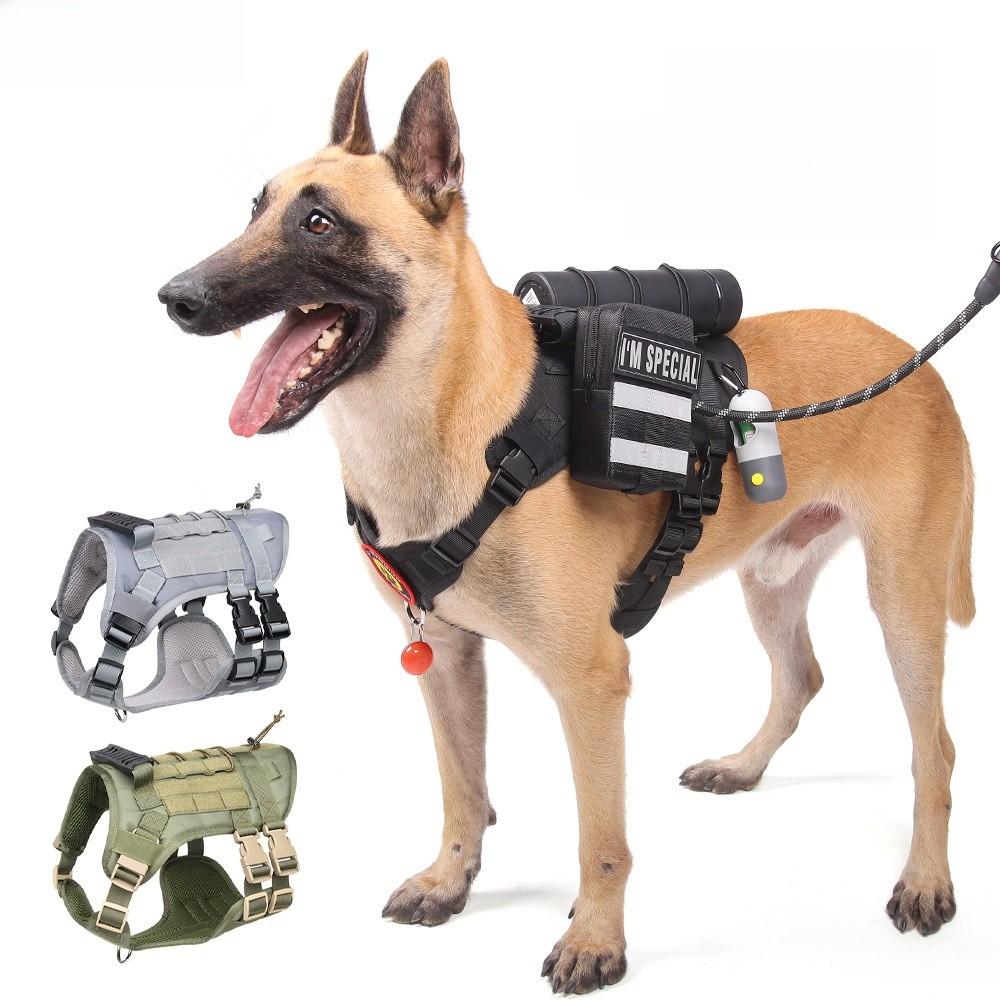 Tactical Dog Harness Oxford Fabric For Large Medium Dogs Outdoor Training