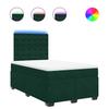 Box Spring Bed with Mattress Dark Green 120 x 200 cm Velvet