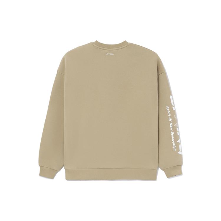 Li Ning Sports Fashion Collection Sweatshirts Unisex Coffee Crew Neck Thickened Regular AWDRB77-11