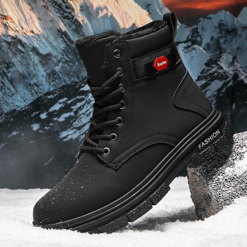 

МодаМужские Ботинки шнуровка плюшевые теплые Зимние Новые Ручной работы Высокие Повседневные Ботинки Уличные Походные Мужские Ботинки Опционально Плюшевые Теплые Ботильоны 44