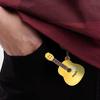 Keychain Pendant Musical Style Faux Leather Guitar Charm Keyring Access Card Holder Schoolbag Key Pendant Keychain Accessories