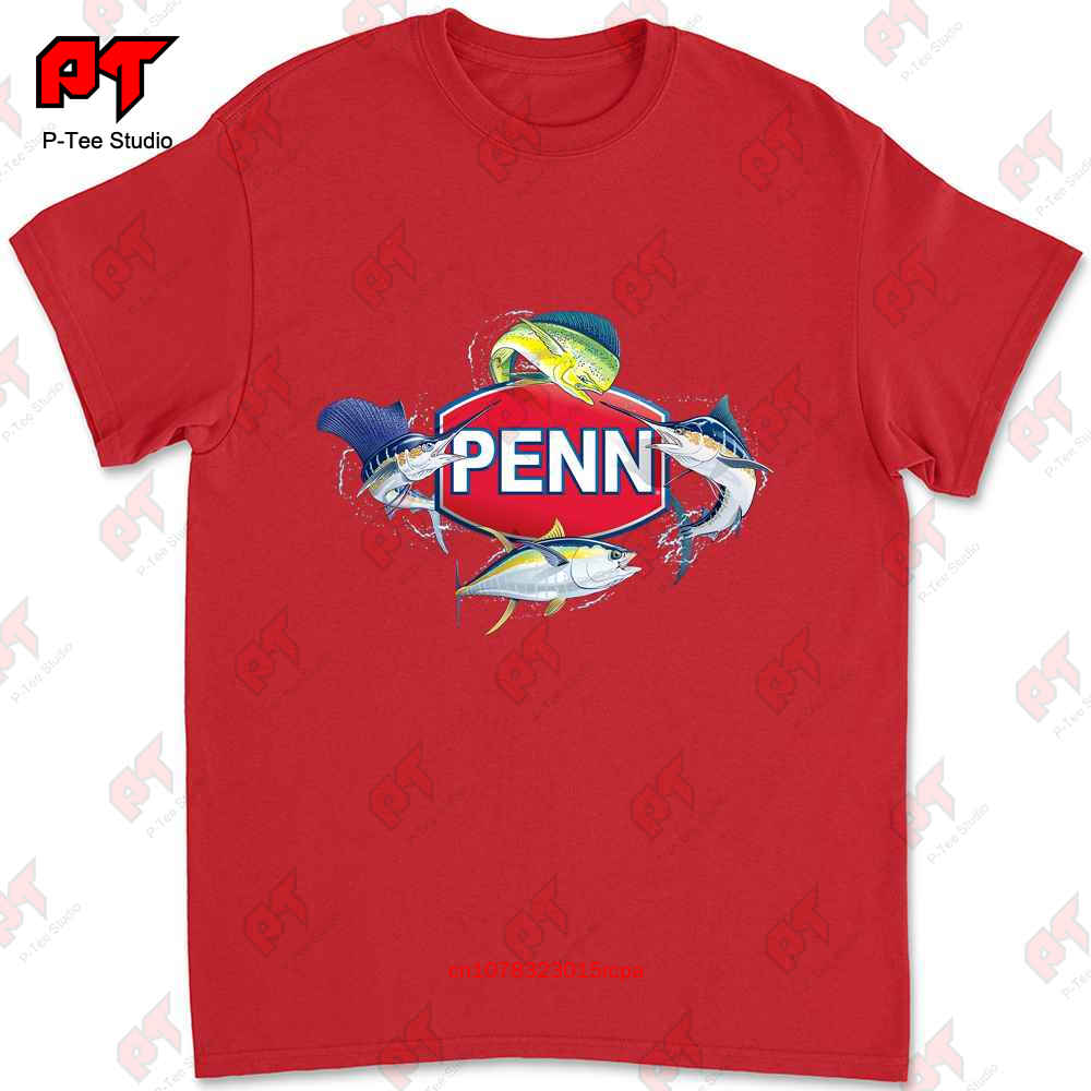 Penn Fishing Tools Line Reels Rods Tshirt 1V5U S