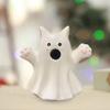 Halloween Ghost Ornaments Cute Ghost Cat Pumpkin Sculpture Spooky Resin Home Decor Desktop Figurine for Indoor Outdoor Display