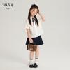 YOJIA Girls' Summer School Style Short Sleeve Blouse