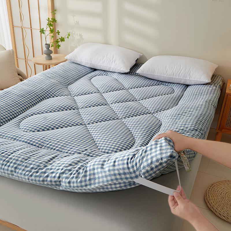 2025 Baumwoll-Matratzenauflage: Weiche, dicke, gesteppte Matratzenauflage für Einzelbetten - Ideal für Studentenwohnheime und Zuhause