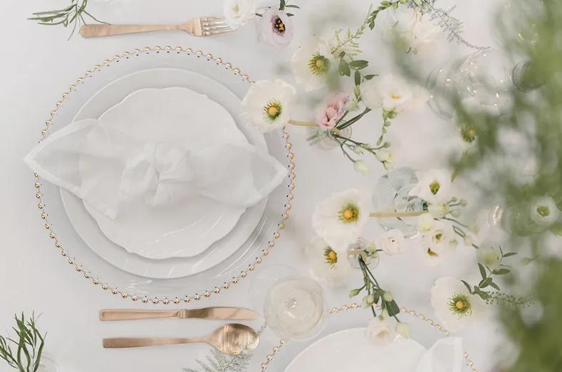 White Cloth Napkins 40X40Cm 4 Pcs