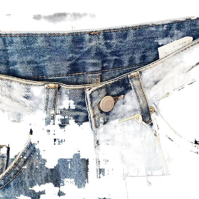 American Retro Washed Ripped Jeans Men's Trendy Brand Street Straight Wide-leg Pants Versatile Ruffian Handsome Casual Long Pants
