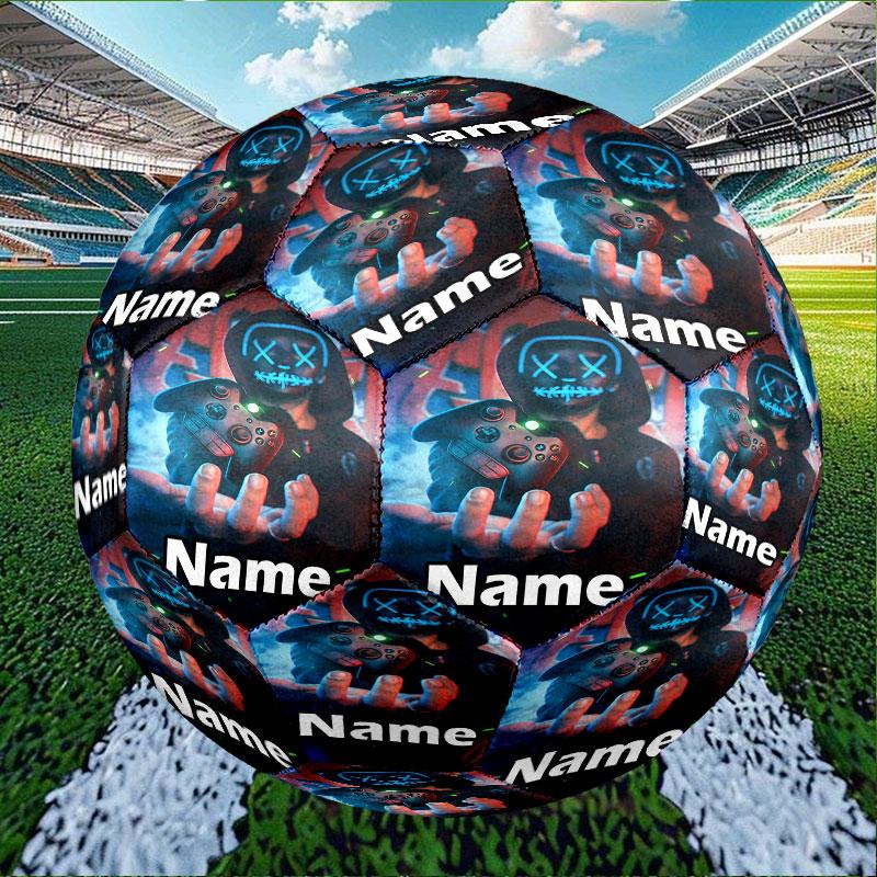 Custom Name Personalized Game On Print Size 5 Soccer Ball Training & Match Football, for Team, Kicking, Gift for Football Enthusiasts